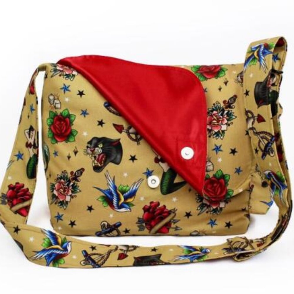 Tattoo Vintage Art Messenger Bag / Macbook Bag
